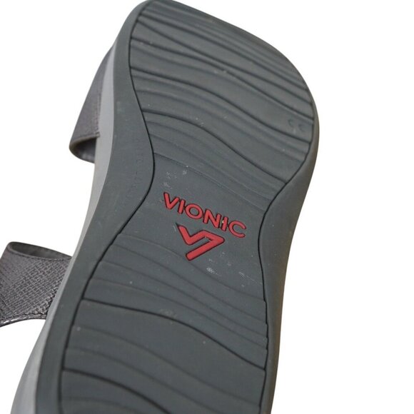 Vionic Pacific Raz Silver Sandals Womens Size 10 Comfortable Hook & Loop Closure - Picture 6 of 8